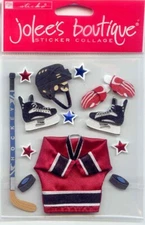 NEW in Package Jolee's Boutique 3D Stickers HOCKEY Theme 57317 Fast FREE Ship!