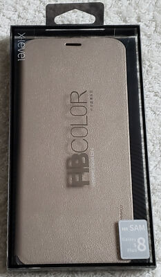 Für Samsung Galaxy S8 Plus X-Level FIBCOLOR Ultra Slim Full Flip Case/Ständer GOLD