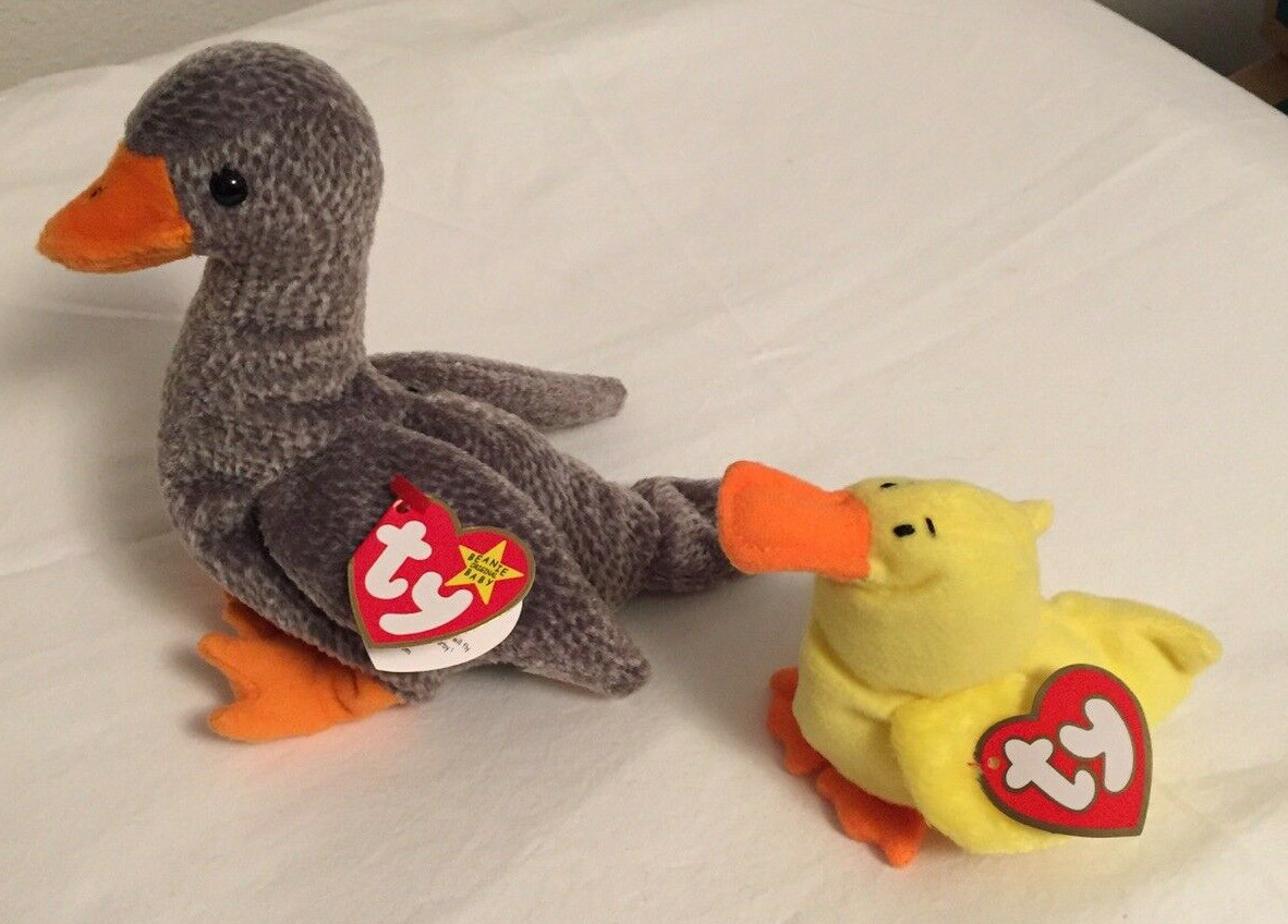 Ty Beanie Baby HONKS the Goose Mar 11 1999 rare with errors (+Teenie