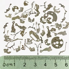 50 Flat Watch Plates Parts Steampunk Watchmakers Lot Altered Art Silver Vintage