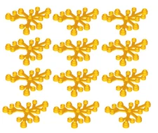 ☀️LEGO LOT OF 12 NEW BRIGHT LIGHT ORANGE 6 X 5 LEAVES LEAF PLANT PIECES 