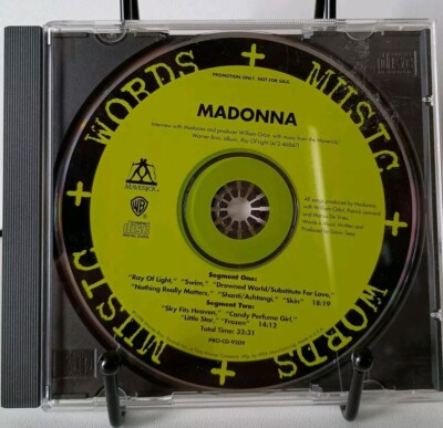 1998 MADONNA Words + Music PROMO Interview CD William Orbit RAY OF LIGHT rare CD
