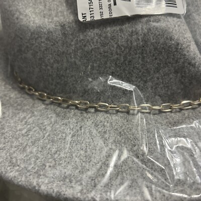Anthropologie Link Trimmed Fedora Wool Hat Grey NEW | eBay