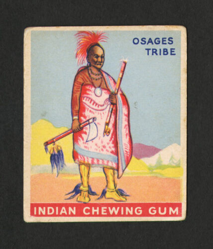 1933 GOUDEY INDIAN GUM #138 CHIEF OF THE OSAGES TRIBE ~ FROM ORIGINAL COLLECTION - Picture 1 of 2