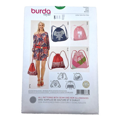 Burda 6688 Easy Bags Backpacks in 4 Variations! Sacs Bolos Pattern UC FF Style