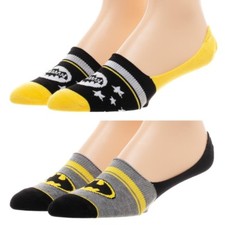BATMAN 2 Pack Socks No Show Liner Socks 2 Pairs DC Comics Justice League