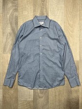 Men s Eton Geometric Pattern Shirt Collar Size 40 cm / 15 3/4 in Y0202