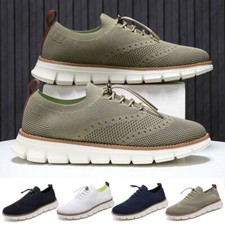 Men Lightweight Mesh Lace Up Dress Fashion Sneakers Business Casual Walking Shoe