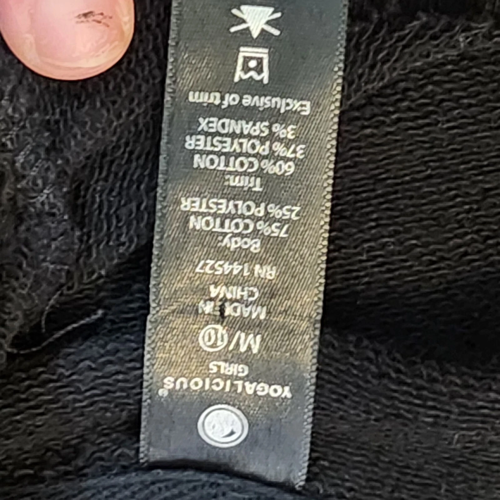 yogalicious distressed grunge yoga exercise hoodie