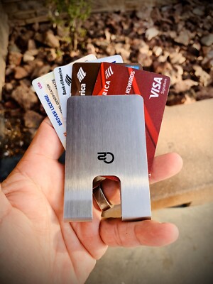 Modern, Minimalistic Metal Small Wallet Credit Card Holder RFID Front  Pocket | eBay