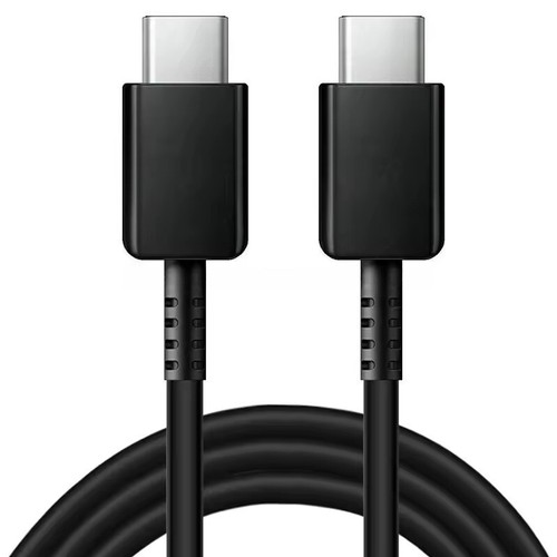 USB C a USB C carga rápida negro negro 1 m cable de datos para Samsung iPhone - Imagen 2 de 4