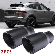2PCS Car Exhaust Pipe Tip Rear Tail Throat Muffler Tailpipe For Jaguar E-Pace