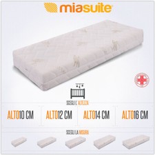 MATERASSO CULLA SFODERABILE LUPIN BABY ALOE VERA  BAMBINO ORTOPEDICO ANTIACARO