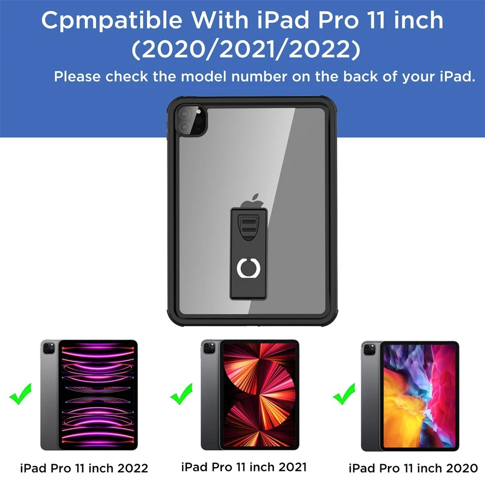 Waterproof Case for iPad Pro 11 inch 4th Gen 2022/3rd Gen 2021 Shockproof Cover - Image 2 of 4