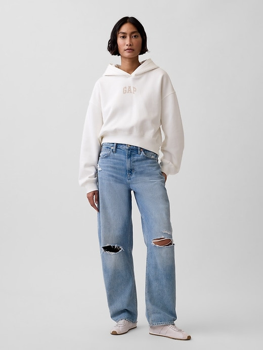 Gap. VintageSoft Oversized Crop Logo Hoodie