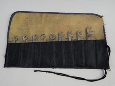 Vintage Herbrand 4-Way Ignition Wrenches Set of 9 in Roll-Up Pouch 7/32" to 1/2"