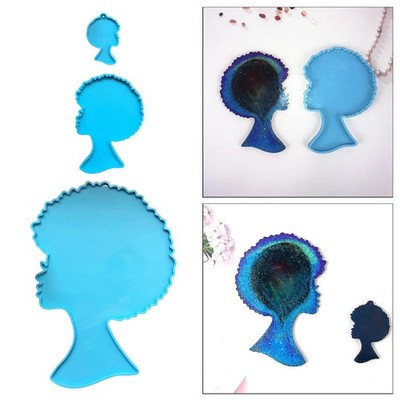 Silikon Mädchen Kopfform Epoxidharz Gießform, Schmuck