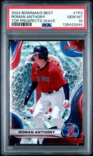 2024 Bowman's Best Top Prospects Roman Anthony #TP-3 Wave Refractor (RC) PSA 10