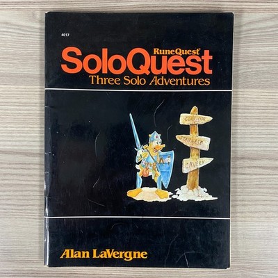 THREE RUNEQUEST SOLO QUEST 4017 CHAOSIUM INC RPG SOFTBACK BOOK 1982