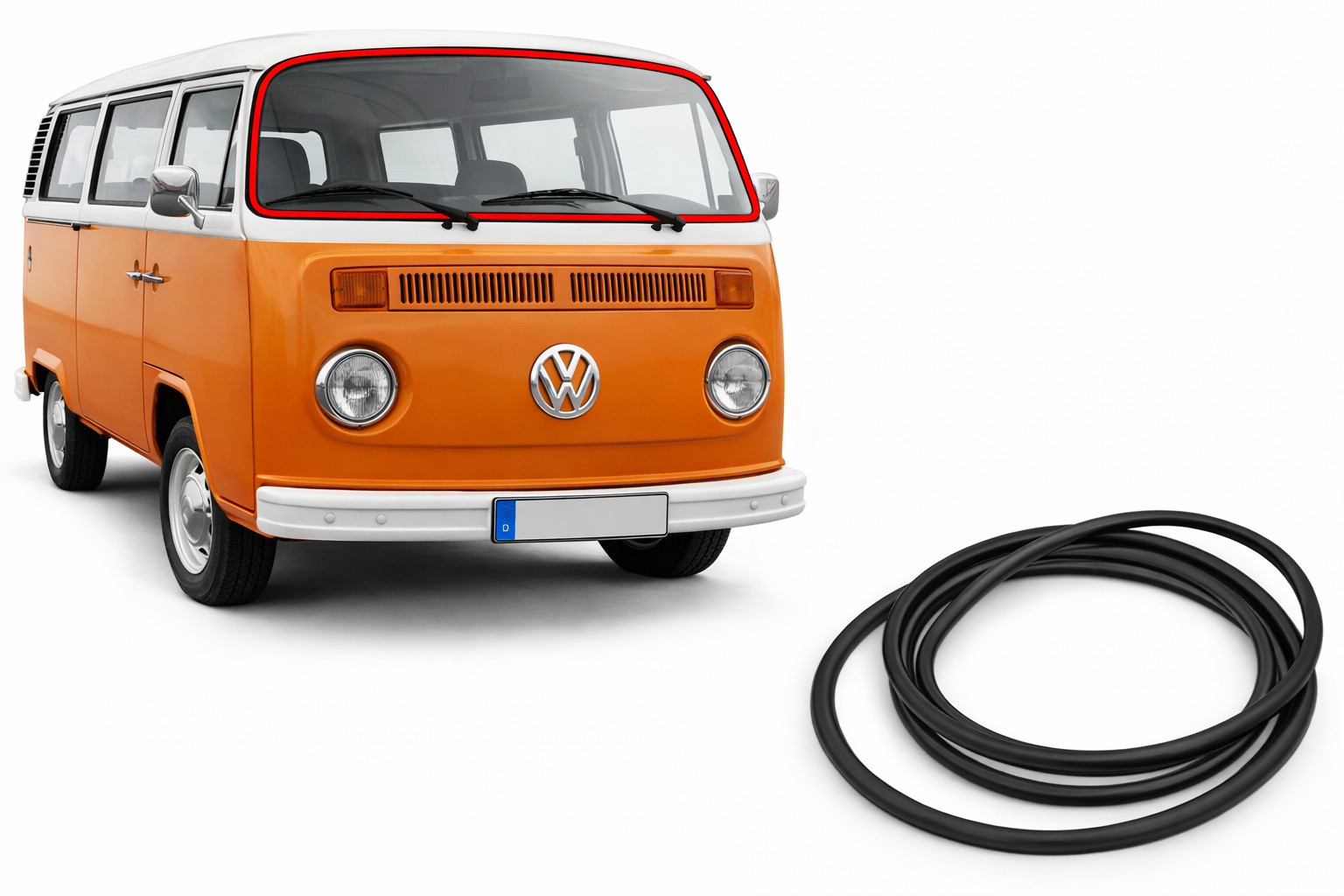 Windshield Seal Weather Seal Rubber For VW Transporter Bulli T2 T3