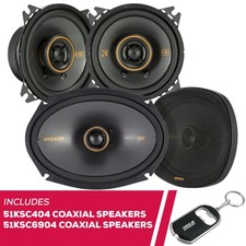 Kicker KS-Series 51KSC404 4" Coaxial Speakers 51KSC6904 6x9" Coaxial Speakers
