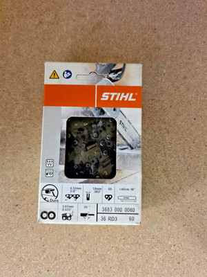STIHL 3/8'', Rapid Duro 3 (RD3), 1,6mm, 60TG, 40cm|Hartmetall Sägekette  3683/60