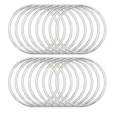16Pcs Dream Catcher Rings, 2.8" Metal Hoops for Hanging Crafts DIY, Silver 2.5"
