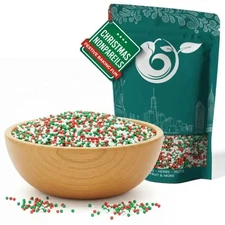 Premium Christmas Nonpareils Mix | Festive Holiday Sprinkles | Baking Decoration