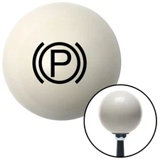 Black Parking Brake Ivory Shift Knob w/ M16x1.5 Insert Shifter Auto Manual Brody