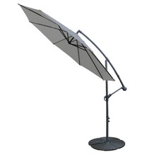 Image of 3M Cantilever Banana Parasol Garden Sun Shade Hanging Umbrella with Base Weight