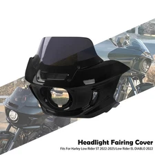 Front Headlight Fairing Black w/ Windshield Fits For Harley Low Rider ST 2022-25