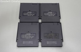 Lot of 4 Boot Tested Asstd. Nintendo NES Video Games including Double Dragon II