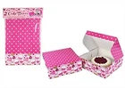 Pack Of 2 Pink Cardboard Cake Boxes - 26.5cm x 26.5cm x 10cm Approx