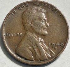 1940-d Lincoln Wheat Cent Us Vintage Early Denver Mint Copper Penny Bn-3680 1940-d Lincoln Wheat Cent Us Vintage Early Denver Mint Copper Penny Bn-3680