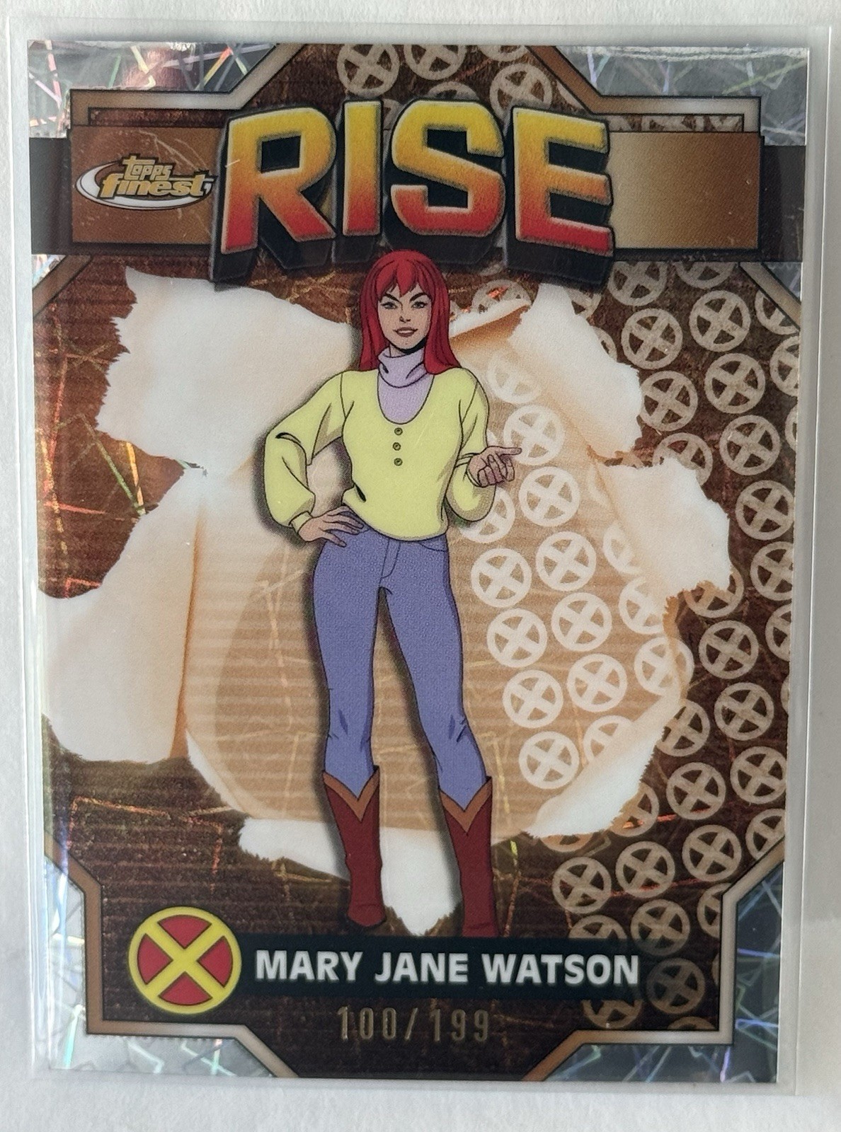 2025 Topps Finest X-Men '97 Mary Jane Watson #18 Laser Refractor SN /199