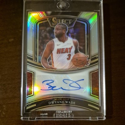 Dwayne Wade Silver Prizm Auto /49 - 2020-21 Select Basketball Miami Heat