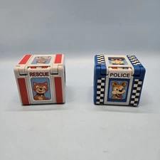 VROOM BLOX • Transforming Cube Vehicles Police Car Ambulance Fat Brain Toys 5"