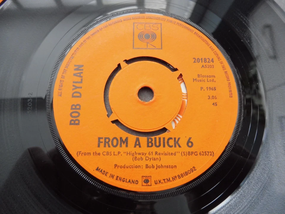 Bob Dylan – Positively 4th Street c/w From A Buick 6 1965 UK 45 CBS - Image 3 of 3