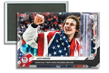 2026 Team USA Men's Hockey Winter Olympics Jack Hughes Gold 2" x 3" Magnet