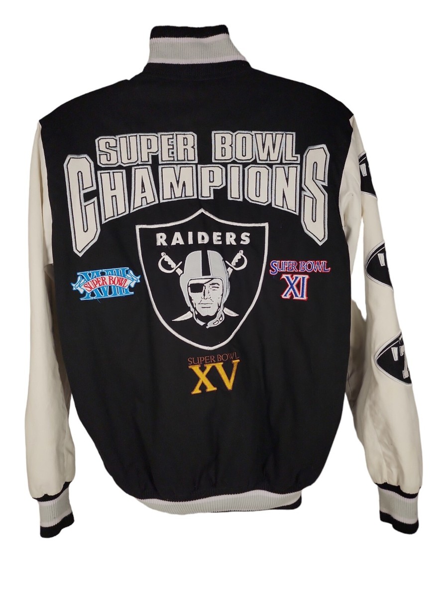 ジャケット・アウター 90s raiders 3times championship jacket Las Vegas Raiders 3 Time Super Bowl Champions Reversible