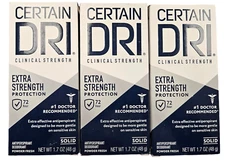 Certain Dri SOLID Antiperspirant Extra Strength 1.7 oz ( 3 pack ) / NEW LOOK!