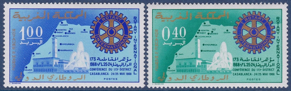 1968 MAROKKO N°559/560** Rotary International Set MNH