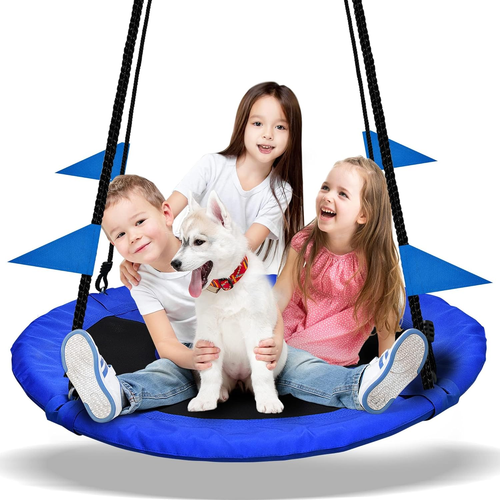 40 Inch Saucer Tree Swing Flying 900Lb Weight Capacity 2 Added Hanging Straps Ad