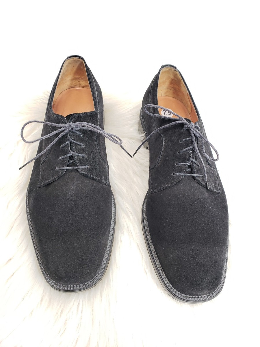 ?Salvatore Ferragamo Studio Plain Black Suede Leather Derby  display picture 1