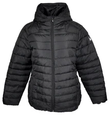 Spyder Puffer Jacket Women's Size L Hooded Black Long MSRP $199