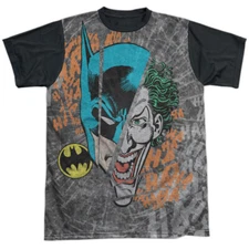 DC Broken Visage Adult Halloween Costume T Shirt (Black Back), S-3XL