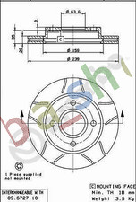 RIGHT OR LEFT BRAKE DISC BREMBO MAX 1PCS CUT FRONT L/R OUTER DIAMETER 240 MM