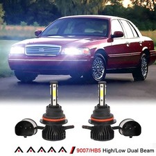 2x 9007 Led Headlight Bulbs Hilow Beam White For Ford Crown Victoria 1998-2011 2x 9007 Led Headlight Bulbs Hilow Beam White For Ford Crown Victoria 1998-2011