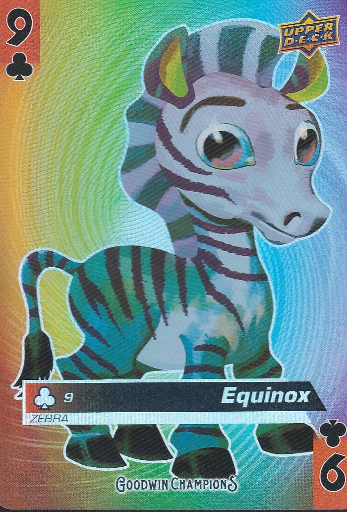 2021 UD UPPER DECK GOODWIN CHAMPIONS PLAYING CARD 9 CLUBS ANIMATION EQUINOX 
