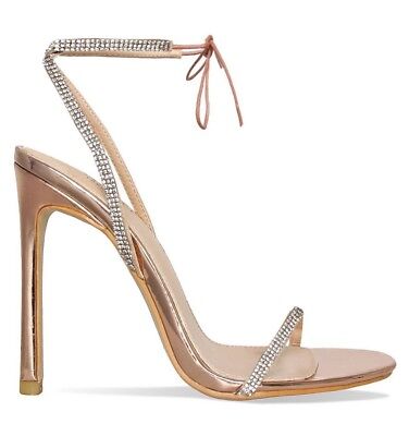 rose gold crystal heels